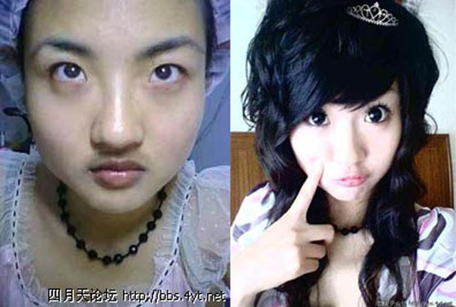 12 Asian Girls Before and After Makeup!