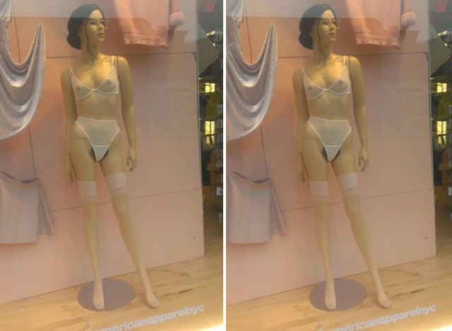 American Apparel Mannequins Now Sporting Full Bush