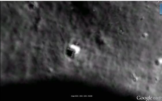 screen shot of Google Moon viewer at coordinates 22042'38.46N and 142034'44.52E