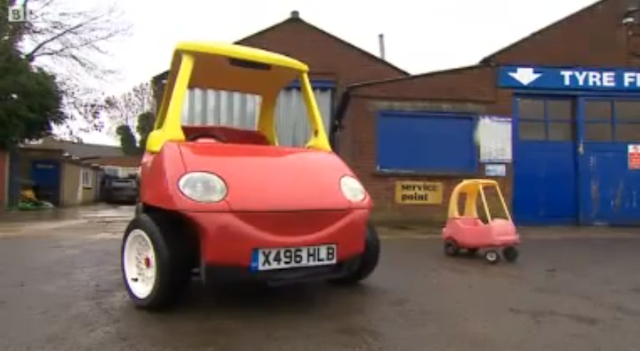 Adult sized street legal Little Tikes Car that goes 70 MPH