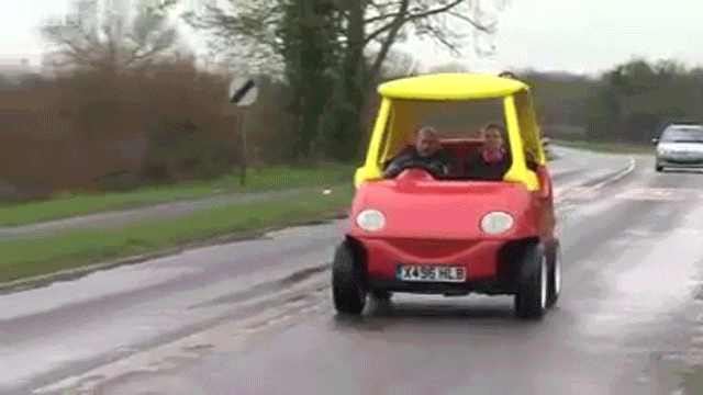 Adult sized street legal Little Tikes Car that goes 70 MPH