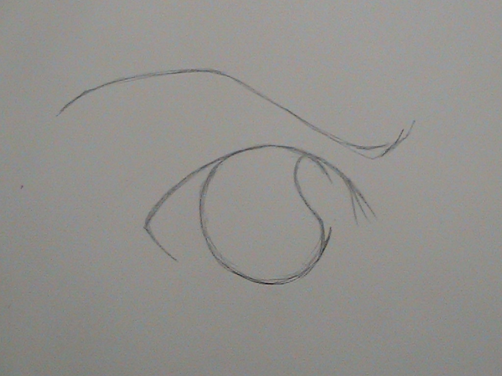 STEP 4: Now add the eyebrow. Eyebrows really set the tone of the drawing.