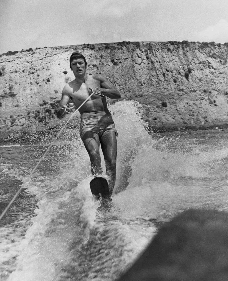 Clint Eastwood water skiing.