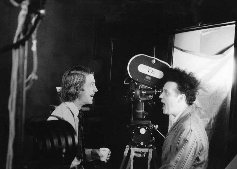 David Lynch and Jack Nance on the set of Eraserhead.