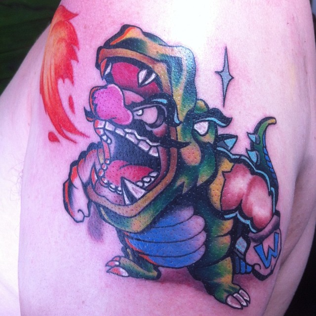 This is my Wario Tattoo I got in Bali at Mad Ink. Dave is an incredible new school traditional artist, he is also very versatile.