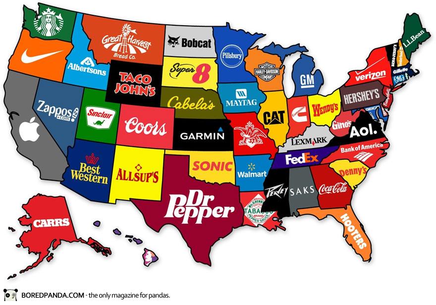 The Most Famous Brand From Each State In The US
