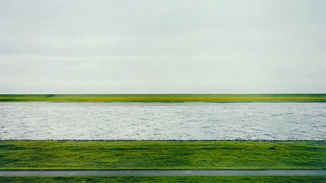 This is a picture of Andreas Gursky although normally colorful this one isn't, it's worth 4 million.