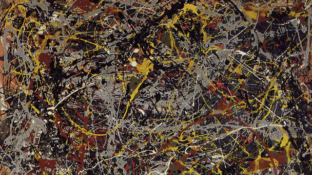 This mess of paint is actually a painting and costs about 140 million.