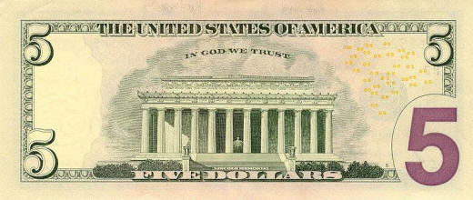 The numbers '172' can be found on the back of the U.S. 5 dollar bill in the bushes at the base of the Lincoln Memorial.
