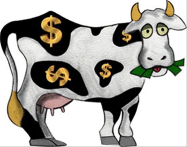 The most money ever paid for a cow in an auction was 1.3 million. Talk about a real cash cow.