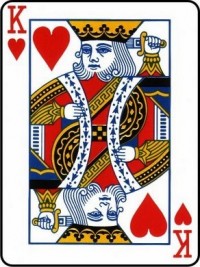 The king of hearts is the only king without a mustache.