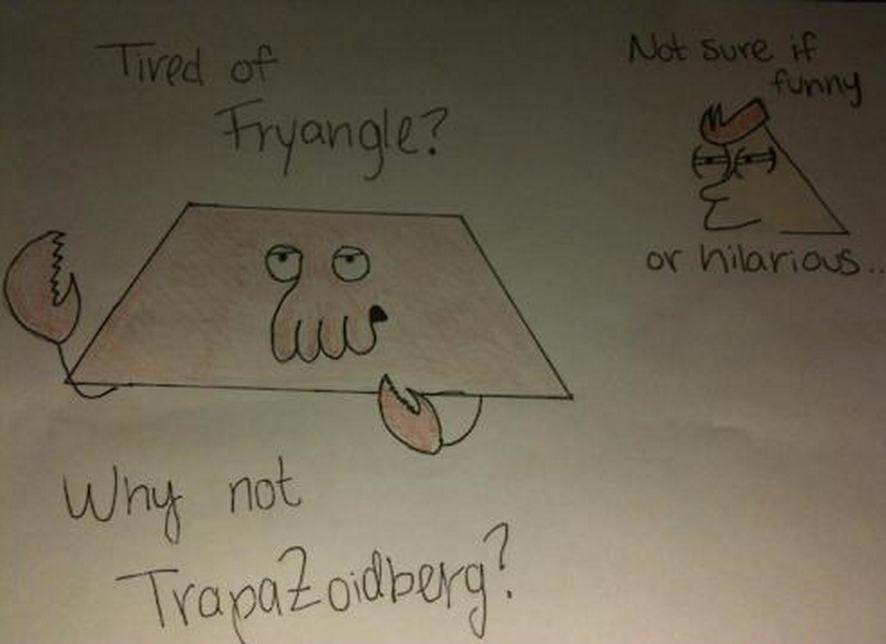 math puns geometry - Tired of Fryangle? Not sure if funny or hilarious Why not TrapaZoidberg!