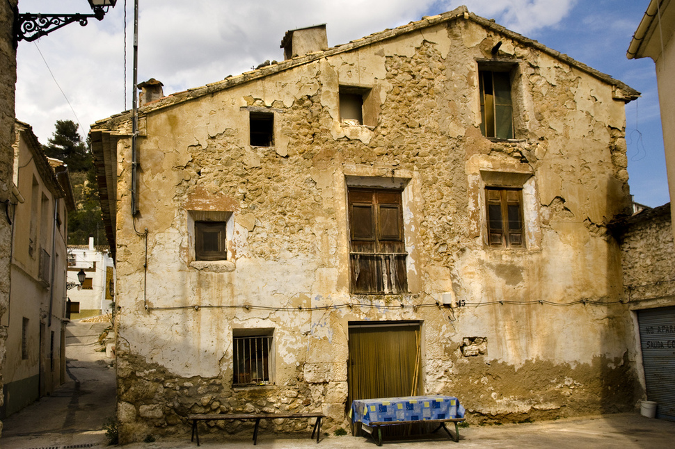 The decaying face of a once loved home. Benasau, Spain