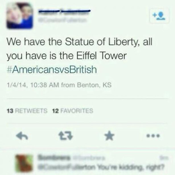 skai jackson twitter hack - We have the Statue of Liberty, all you have is the Eiffel Tower 1414, from Benton, Ks 13 12 Favorites on your kidding right?