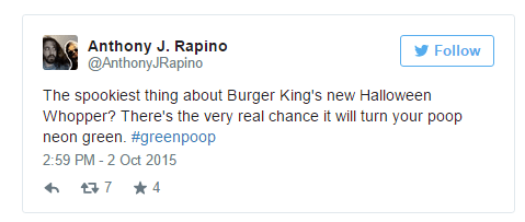 Burger King’s Halloween Whopper Is Turning People’s Poo Green