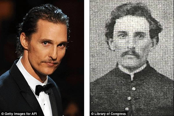 Matthew McConaughey has the same chiseled features of this Union officer.