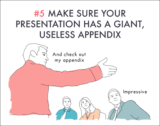 Appear smarter than you are by adding a huge appendix to your presentation