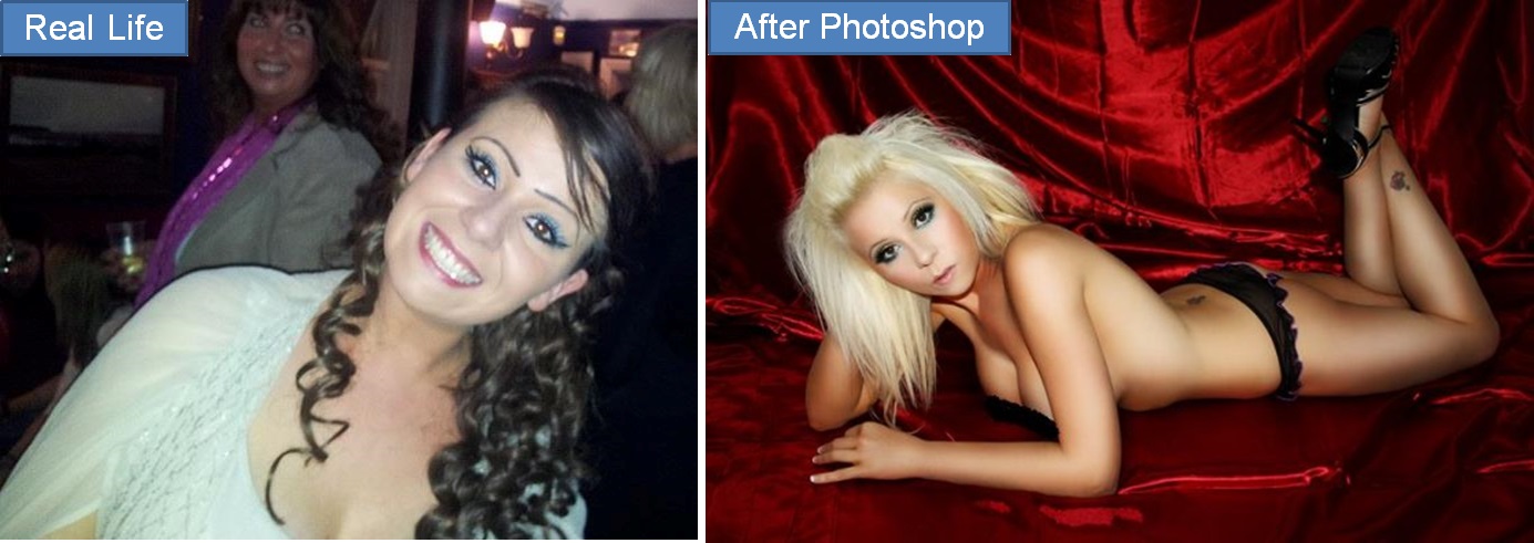 girl - Real Life After Photoshop