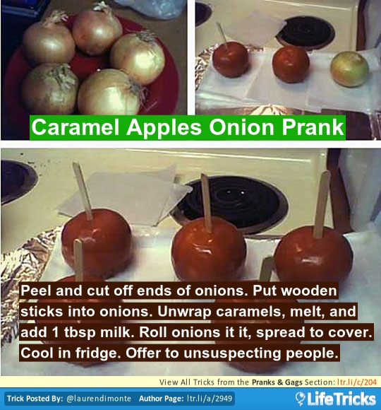 Coat onions to look like candied apples