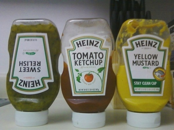 make ocd people go crazy - Chower Jheinzi Ketchup Heinz Yellow Mustard Relish Sweet 57 Znieh Stay Clean Cap Etus The