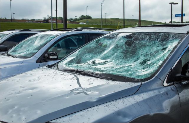 Hectic Hail Storm Wreaks Havoc In Blair, Nebraska 6-3-2014