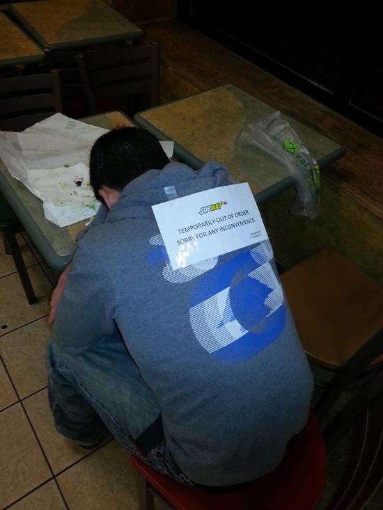 funny things that happened at subway restaurant - Temporarily Out Of Order Sorry For Any Inconvenience