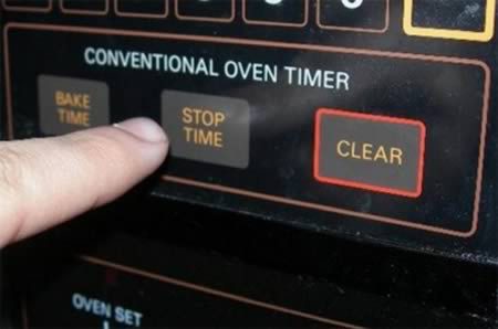 microwave stop time - Conventional Oven Timer Bake Time Stop Time Clear Oven Set