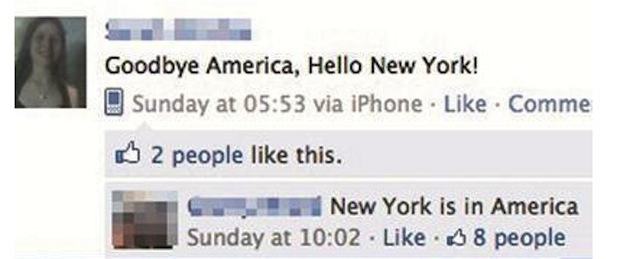 Goodbye America, Hello New York! Sunday at via iPhone Comme B 2 people this. New York is in America Sunday at 8 people