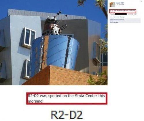 Doctor Who - R2D2 was spotted on the Stata Center this morning! R2D2