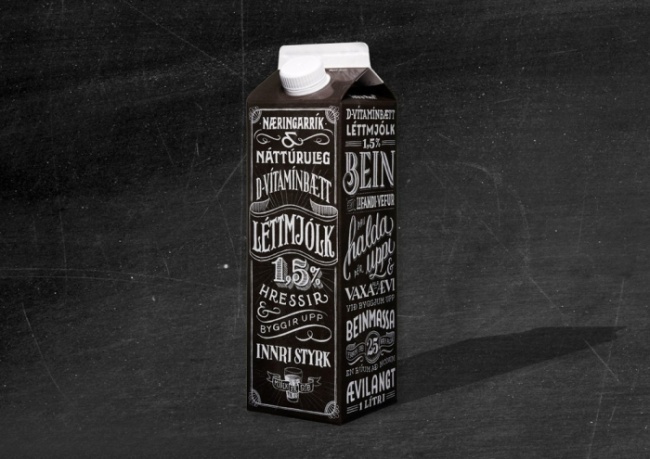 Milk in the style of Jack Daniels