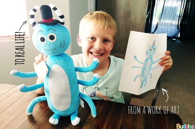 turn drawings into stuffed animals - To Real Life! From A Work Of Art Budsies