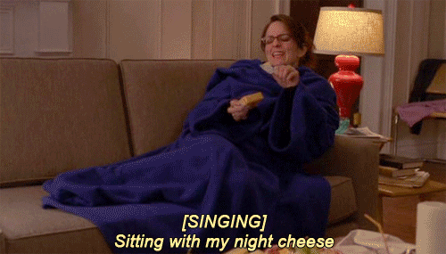 Finding the perfect TV show to watch before eating the food you've prepared for yourself, even though its starting to get cold.