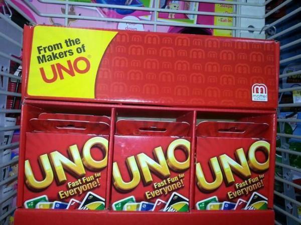 signage - From the Makers of Uno Unounounc Fast Fun for Everyone! Fast Fun for Everyone! Fast Fun fer Everyone! F