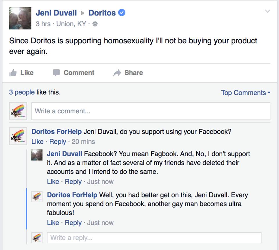 Doritos’ limited edition Rainbow chips, launched to support the LGBT community, has provoked a social media storm, with many calling the move offensive and “ungodly.”