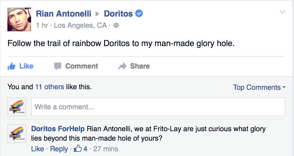 Guy Poses As Doritos On Facebook