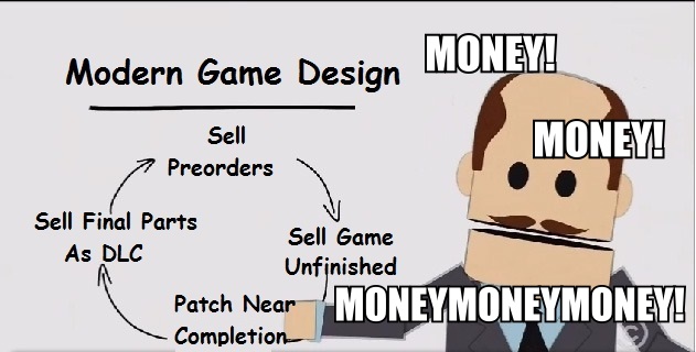 video game jokes only gamers will get - Modern Game Design Money! Sell 7 Preorders Money! V Sell Final Parts As Dlc Sell Game Unfinished Patch Near Moneymoneymoney! Completion