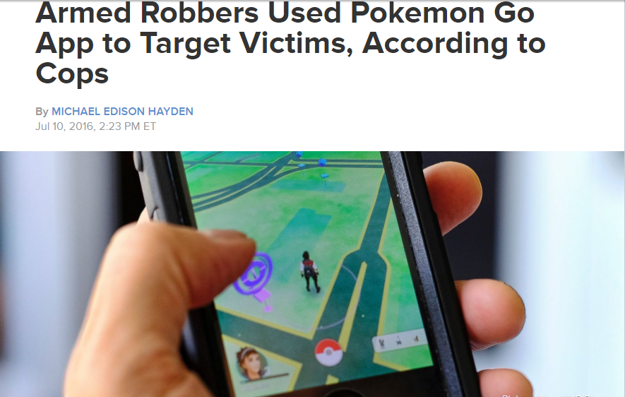 A string of armed robberies that took place Saturday night in Missouri were perpetrated by suspects who targeted their victims using Pokémon Go,