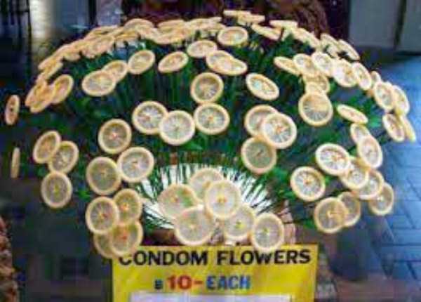 Show them you care with a condom bouquet.