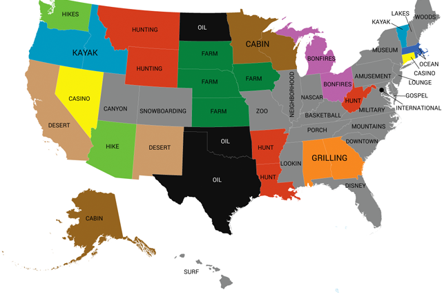 Each State’s Favorite Word to Use in Online Dating Profiles