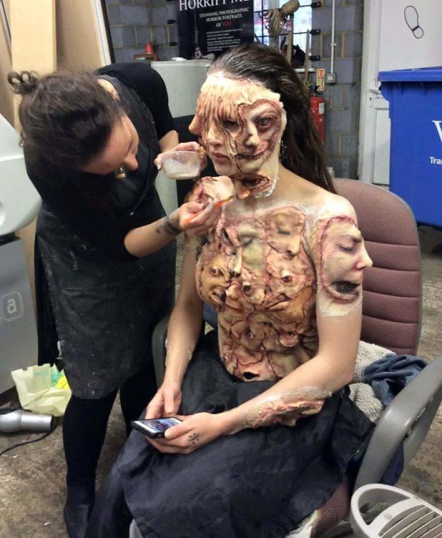 Disturbing Full-Body Special Effects Makeup