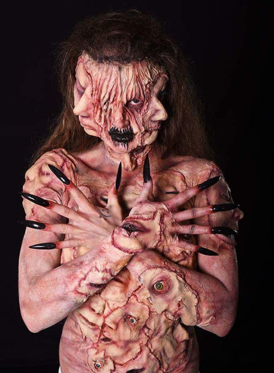 Disturbing Full-Body Special Effects Makeup