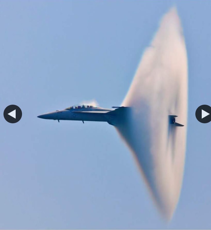 Sound barrier being broken