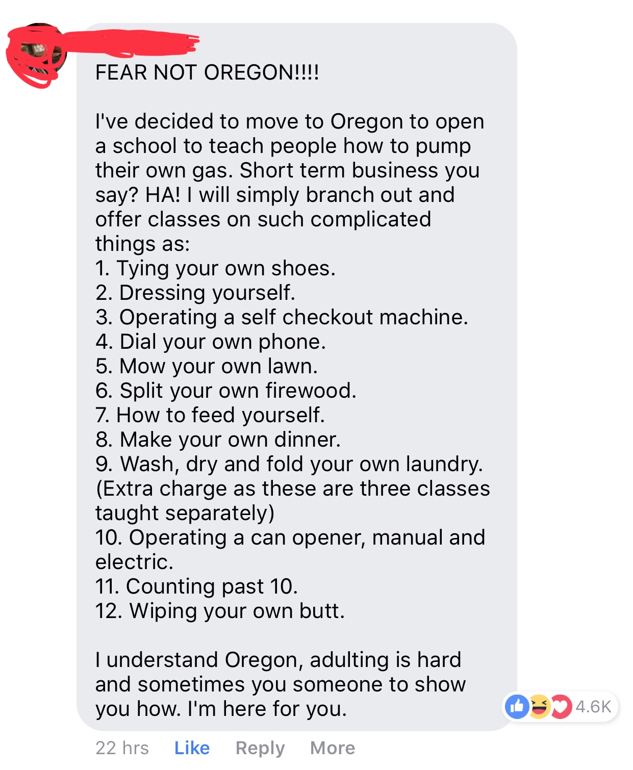 Jeez Oregon, get your shit together!