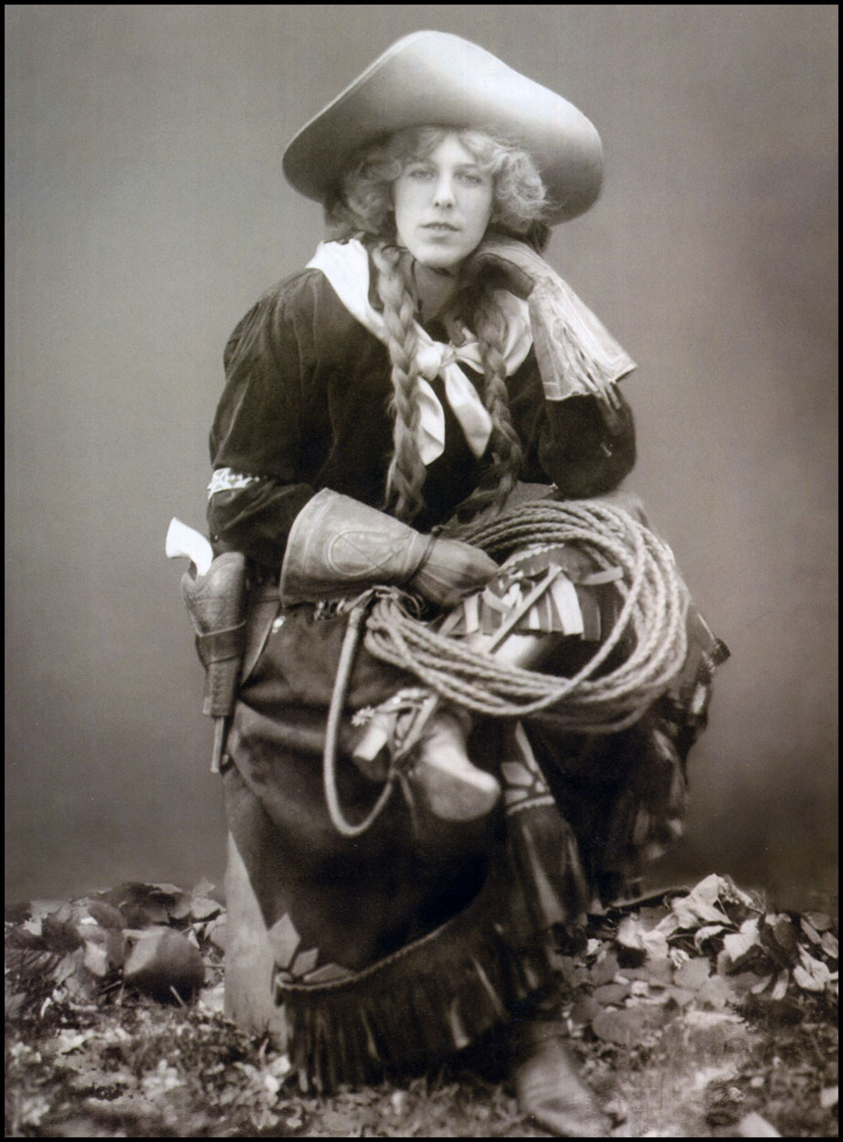 A cowgirl in 1900.