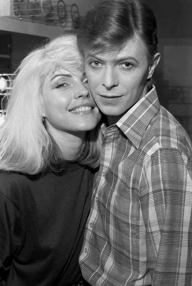 Debbie Harry and David Bowie, 1976.