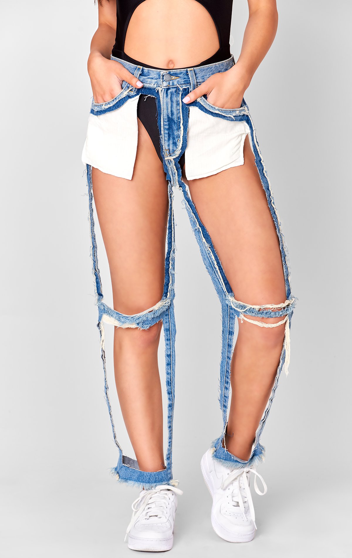 But now they are buying these extreme cutoff jeans for a mere $168!