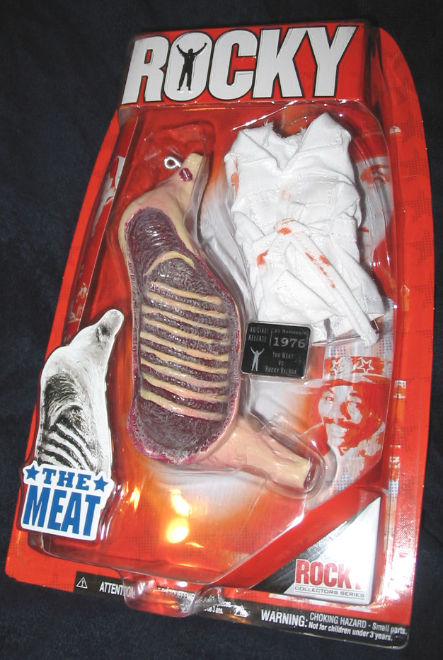 1.The Meat Easily the stupidest toy ever devised, as the manufacturers of the Rocky range decide it's time to release Mr Balboa's inanimate sparring partner as an actual action figure.  The unswerving attention of detail means that there's a hook for the meat, which means that somebody has actually thought about this.  For god's sake, why?