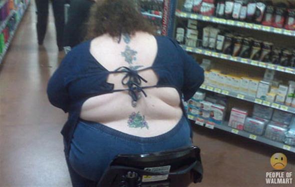 People of Walmart - fat woman in skimpy clothes - People Of Walmart