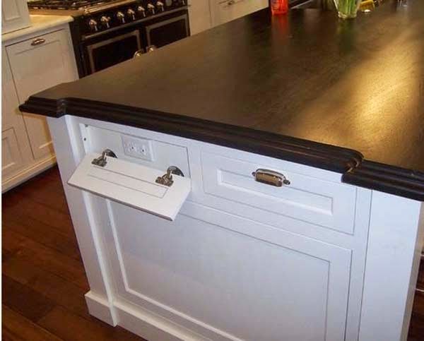 Fake drawers are also a great spot for extra outlets.
