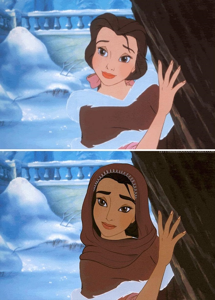 Disney Princesses Re-Imagined as Different Ethnicities